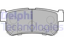 Rear brake pad set