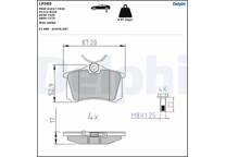 Rear brake pad set