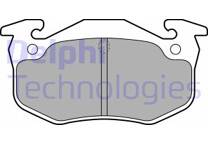 Rear brake pad set