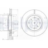 Set van 2 remschijven DELPHI - BG3976