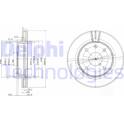 Set van 2 remschijven DELPHI - BG4003
