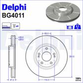 Set van 2 remschijven DELPHI - BG4011