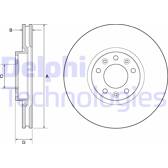 Set van 2 remschijven DELPHI - BG4696C