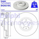 Remschijf (per stuk) DELPHI - BG9218C