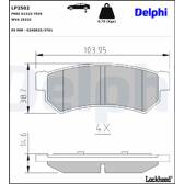 Set remblokken achter DELPHI - LP2502