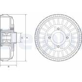 Tamburo freno DELPHI - BFR621