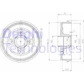 Tambour de frein DELPHI - BF427