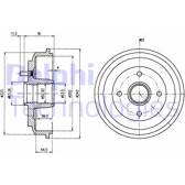 Tambour de frein DELPHI - BF487