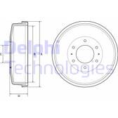 Tambour de frein DELPHI - BF559