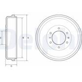 Tambour de frein DELPHI - BF573
