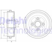 Tambour de frein DELPHI - BF574
