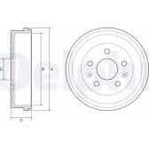 Tambour de frein DELPHI - BF597
