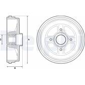 Tambour de frein DELPHI - BFR496