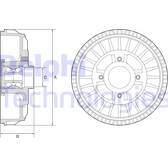 Tambour de frein DELPHI - BFR621