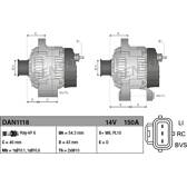 Dynamo / Alternator (negen) DENSO - DAN1118