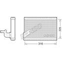 Evaporateur de climatisation DENSO - DEV21003