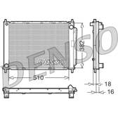 Kühler, Motorkühlung DENSO - DRM23100