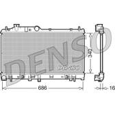 Radiador, refrigeración del motor DENSO - DRM36008