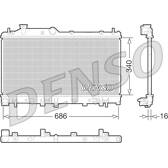Radiador, refrigeración del motor DENSO - DRM36015