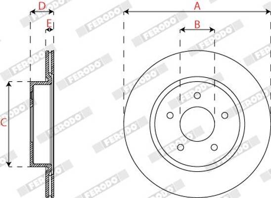 Set freni a disco FERODO DDF2786C