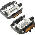 Pedali bicicletta MTB - Metallo - Cromo/Nero - Dresco DRESCO - 5250800