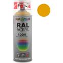 Pintura acrílica - RAL 1004 Amarillo Dorado Brillante - 400 ml DUPLI COLOR - 349461