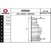 Bälgsats, kardanaxel EAI - KR048