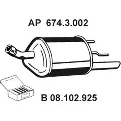 Silencieux arrière EBERSPÄCHER - 674.3.002