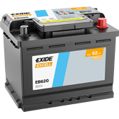 Accu 62Ah/540A EXIDE - EB620