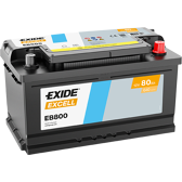 Accu 80Ah/640A EXIDE - EB800