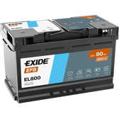 Accu 80Ah/720A EXIDE - EL800