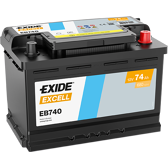 Bateria de arranque 74Ah/680A EXIDE - EB740