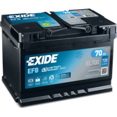 Bateria de arranque 70Ah/760A EXIDE - EL700
