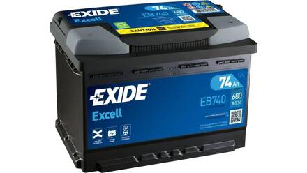 Batteria avviamento 74Ah/680A EXIDE EB740
