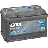 Batterie de voiture 72Ah/720A EXIDE - EA722
