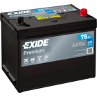 Batterie de voiture 75Ah/630A EXIDE - EA754