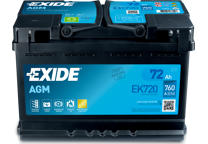 Batterie de voiture 72Ah/760A