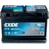 Accu 70Ah/760A EXIDE - EL700