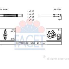 Fils de bougies / Faisceau d'allumage FACET - 4.7246
