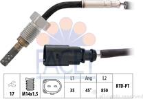 Sensor, temp. gas escape