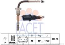 Sensor, temp. gas escape