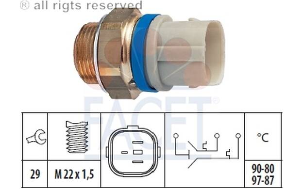 Temperature Switch Radiator Fan Facet 7 5650 Mister Auto