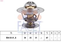 Thermostat, coolant