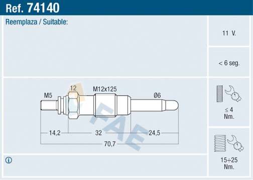 Glow plug (per unit)