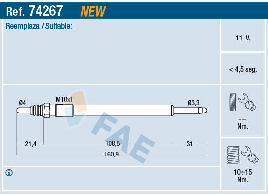 Glow plug (per unit)
