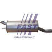 Silencieux Arrière Pour Fiat Doblò (119) 1.4 75/77 CH 10.2005-2009 - Neuf - Kit De Montage Inclus - Acier Aluminié