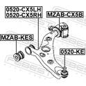 Bras de suspension FEBEST - 0524-CX5LH