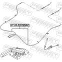 Cable Pull, parking brake FEBEST - 21100-FOCIIDISC