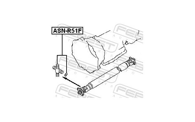 Flector De Transmission FEBEST ASN-R51R4WD - Compatible Ford Ranger, Jeep Wrangler, Land Rover Defender, Nissan Navara