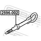 Crochet de remorquage FEBEST - 2596-002